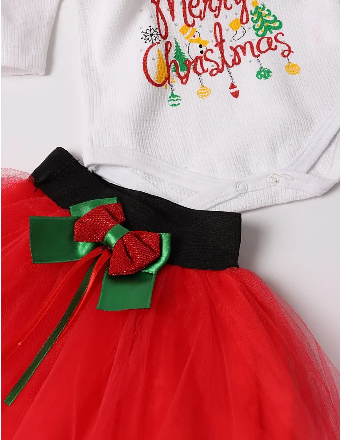 Compleu A Very Merry Christmas alb-rosu picture - 7