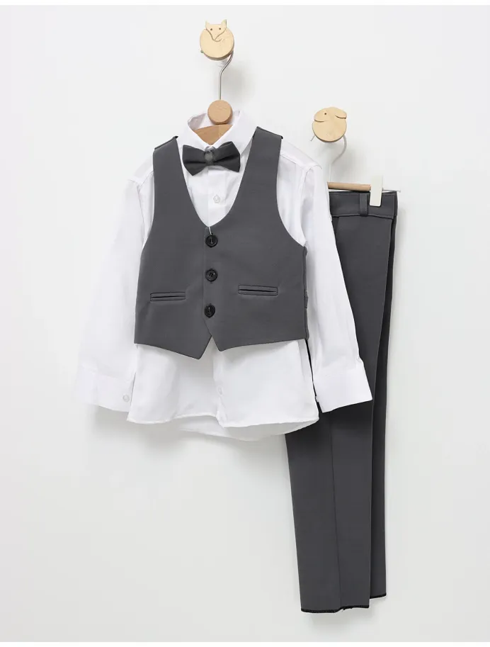 Costum elgant 4 piese EliteClass gri inchis picture - 10