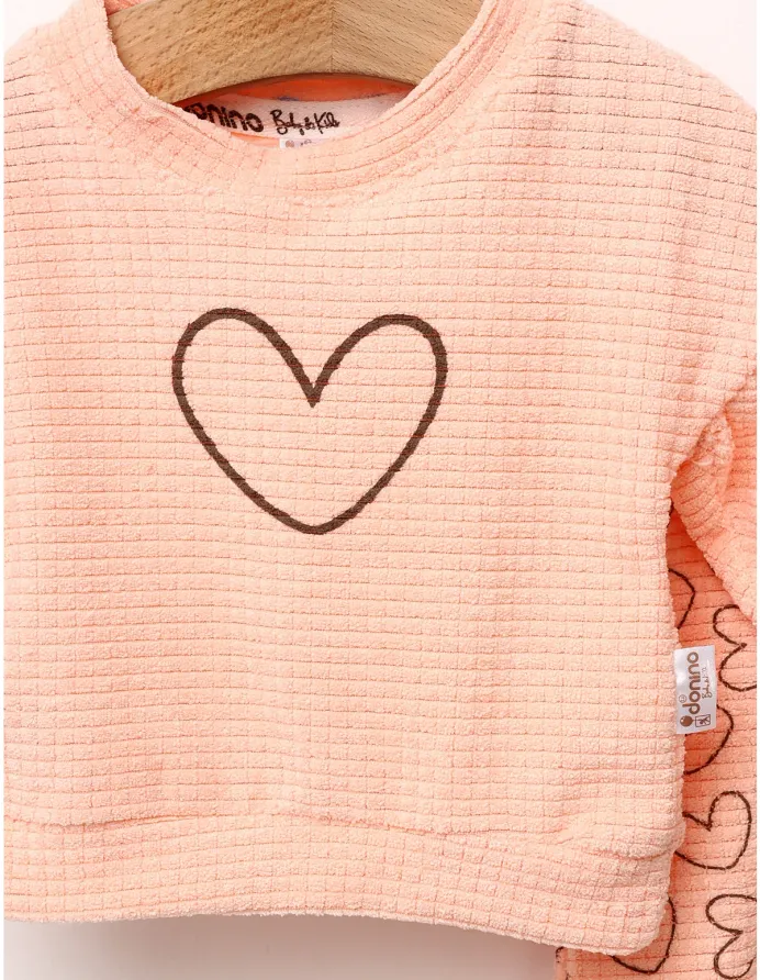 Costumas Bebe Girl Heart model corai picture - 2