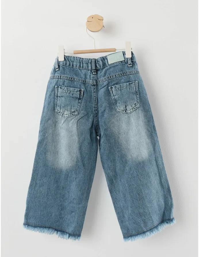 Pantaloni de blug Lilitop Evazat albastru picture - 4