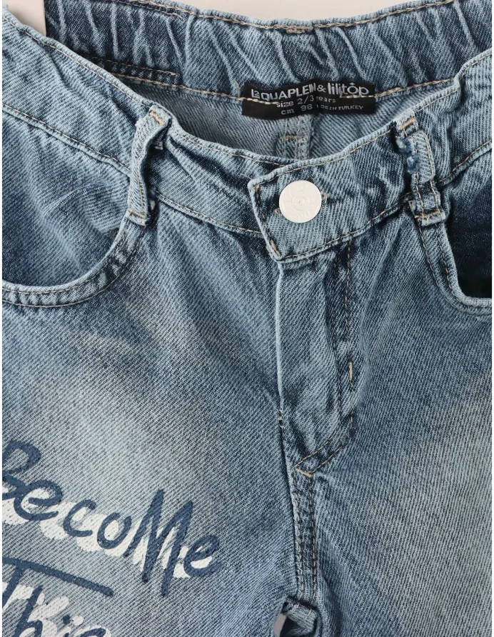 Pantaloni de blug Lilitop Evazat albastru picture - 3