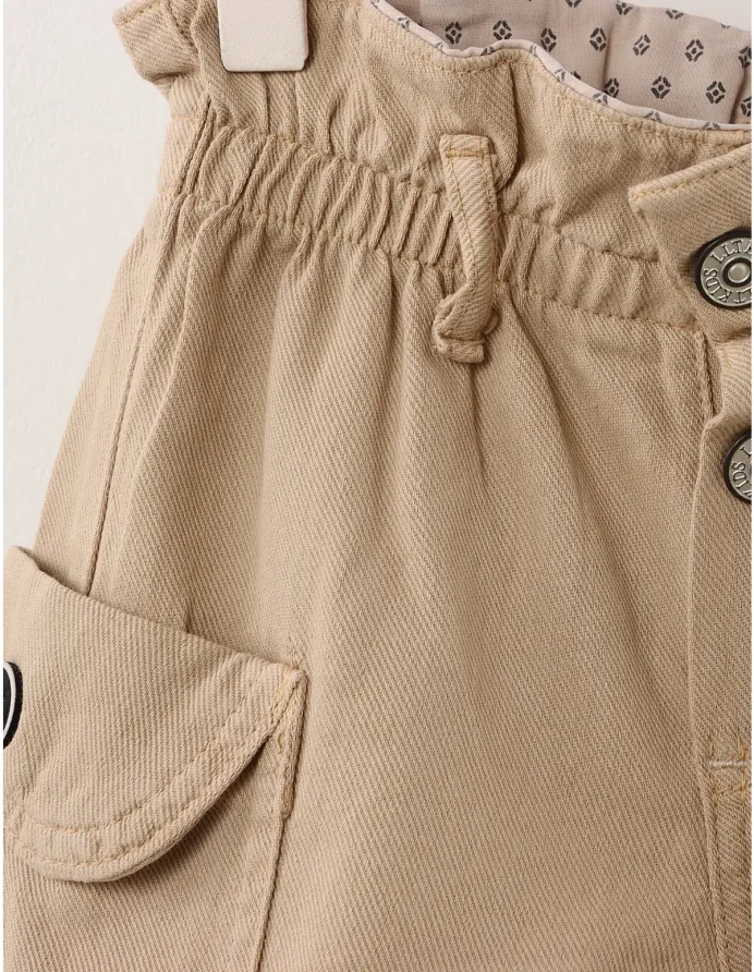 Pantaloni scurti de blug Lilitop crem picture - 2