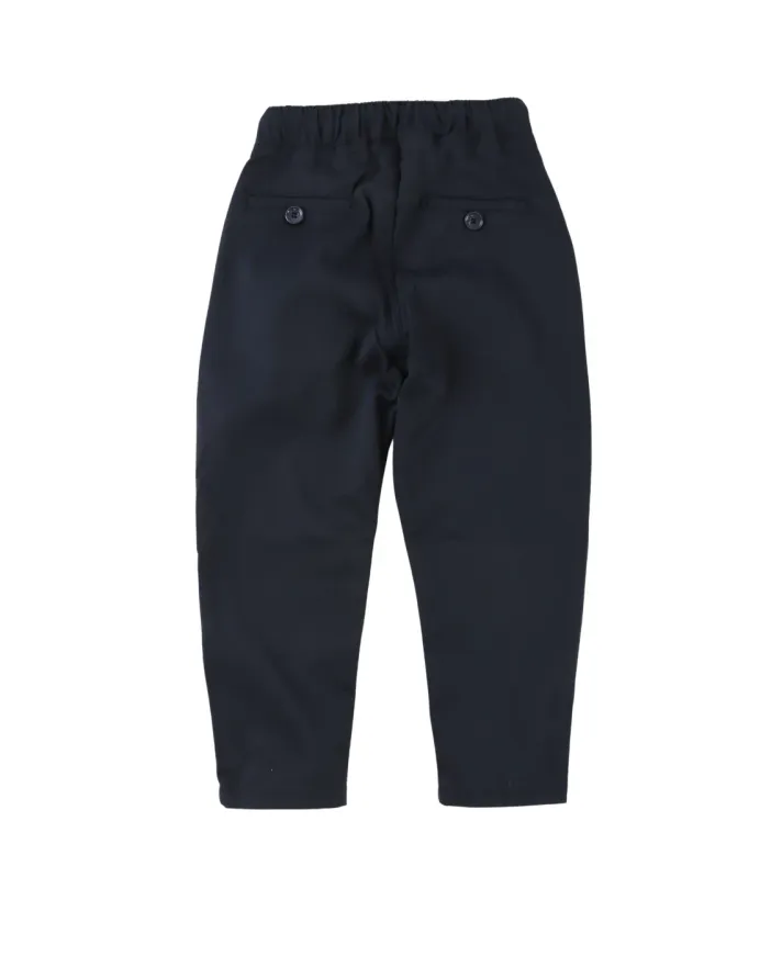 Pantaloni tercot uniforma slim, bleumarin picture - 5