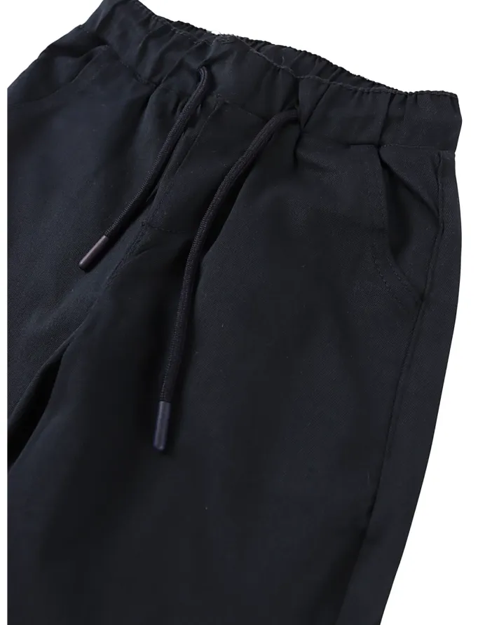 Pantaloni tercot uniforma slim, bleumarin picture - 7