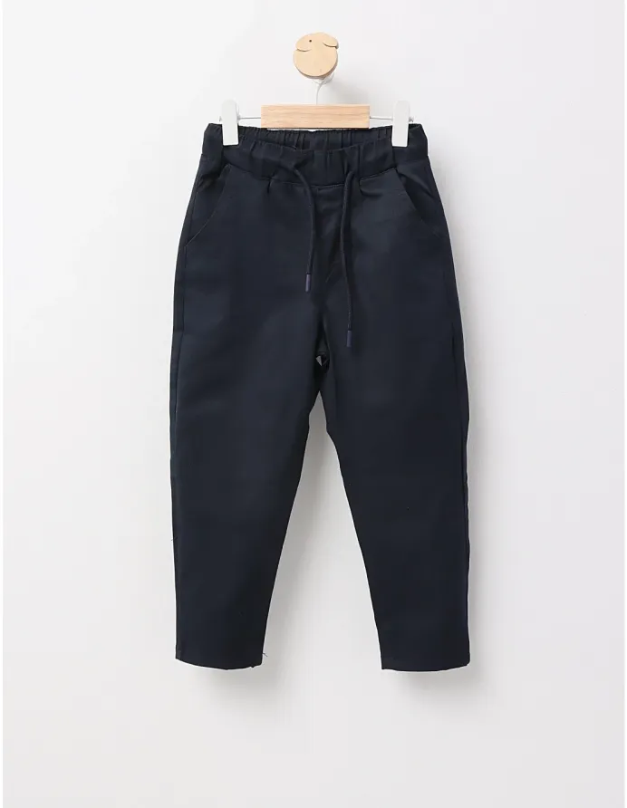 Pantaloni tercot uniforma slim, bleumarin picture - 8