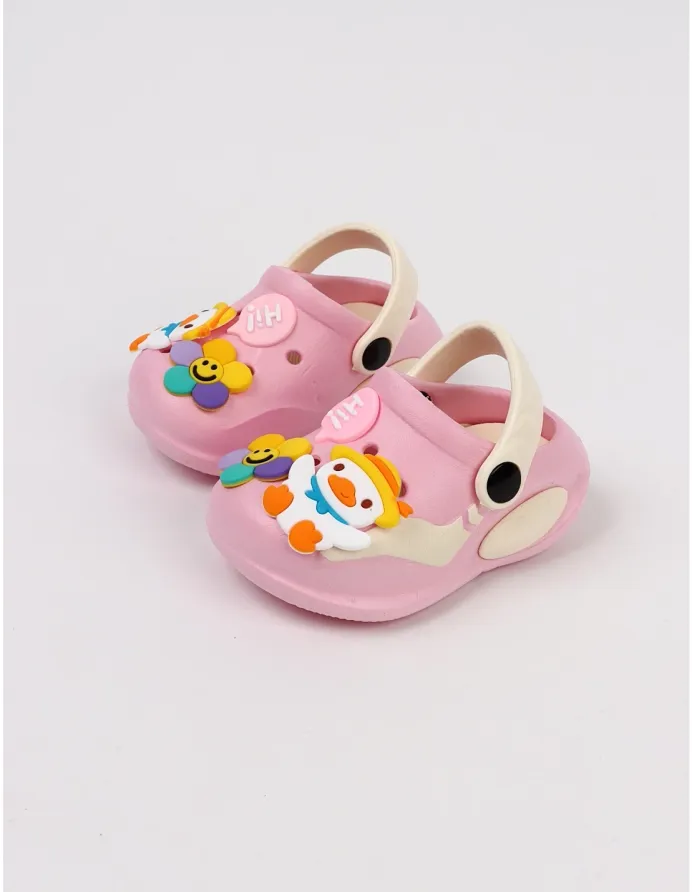 Papuci spuma usori Jibbtz Duck, roz picture - 2