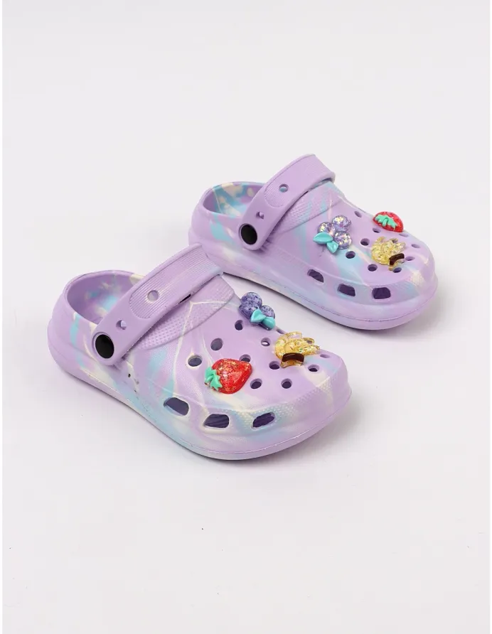 Papuci spuma usori Jibbtz Fruit, mov picture - 4