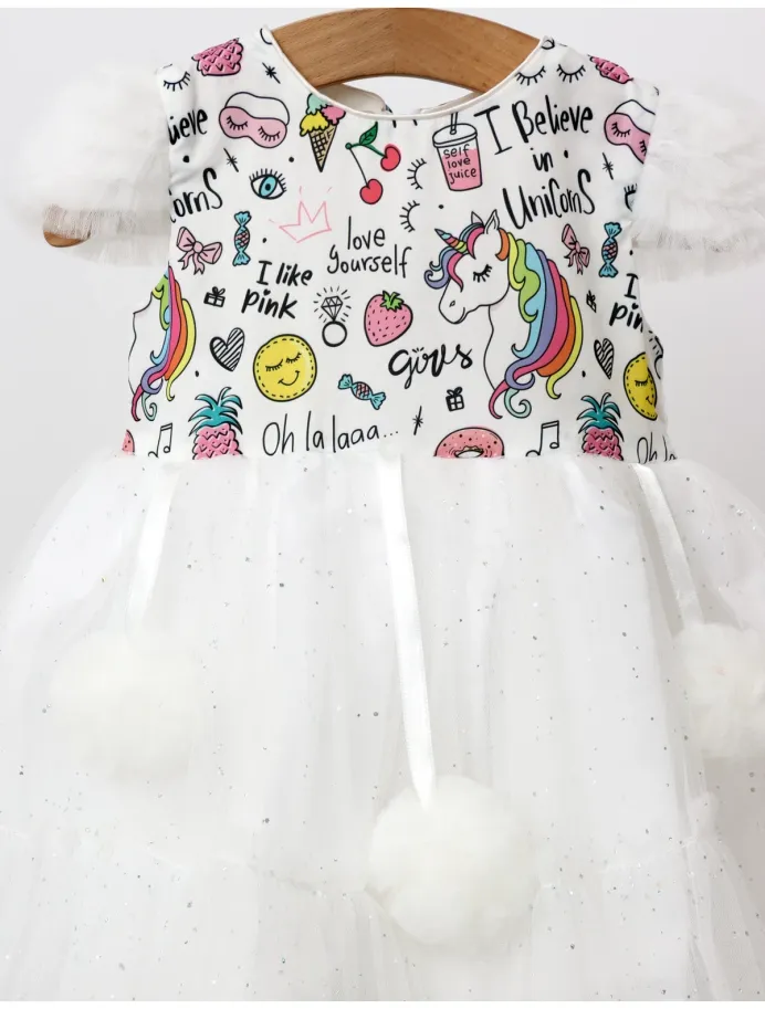 Rochita Acabella Unicorn model alb picture - 2