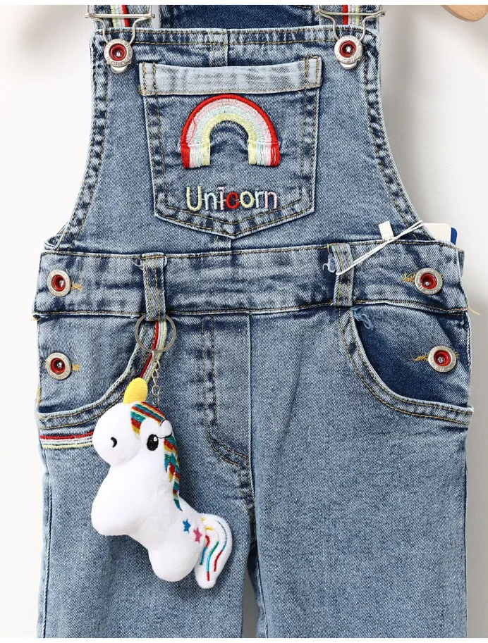 Salopeta blug cu jucarie unicorn cu rosu picture - 2