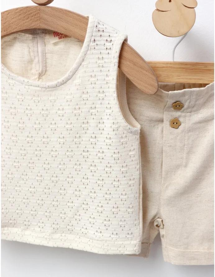 Set Crop Top Lili, model crem picture - 2