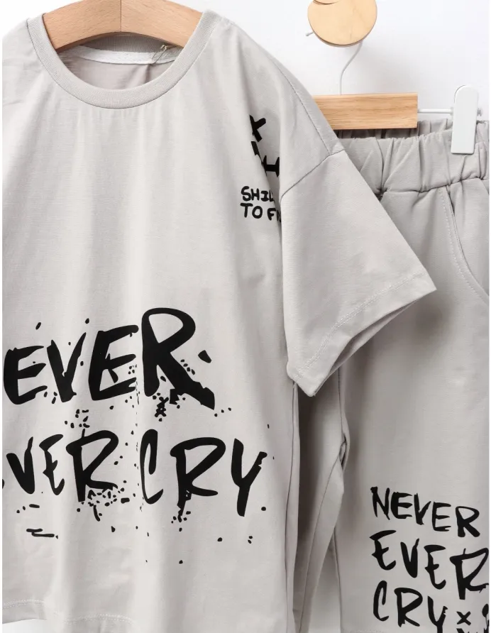 Set NEVER EVER CRY gri picture - 3