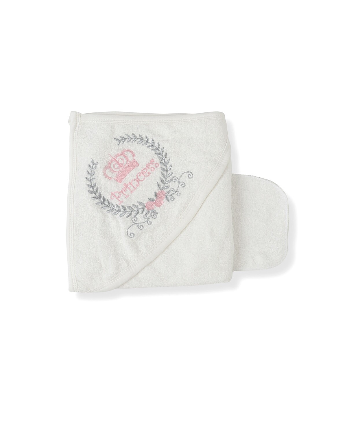 Prosop de baie, Princess, alb-roz