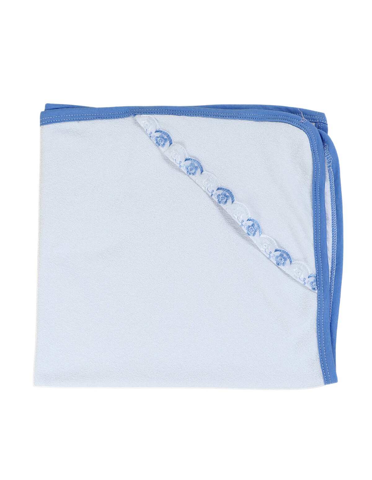 Prosop de baie Romania cu dantela bleu