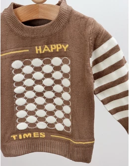 Pulover baietei HAPPY maro
