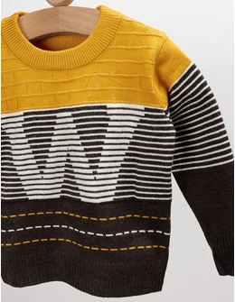 Pulover baietei W galben