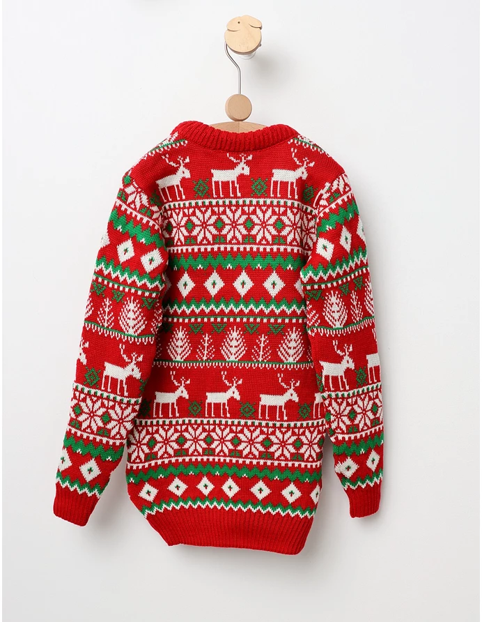 Pulover Happy New Year HNY rosu picture - 3