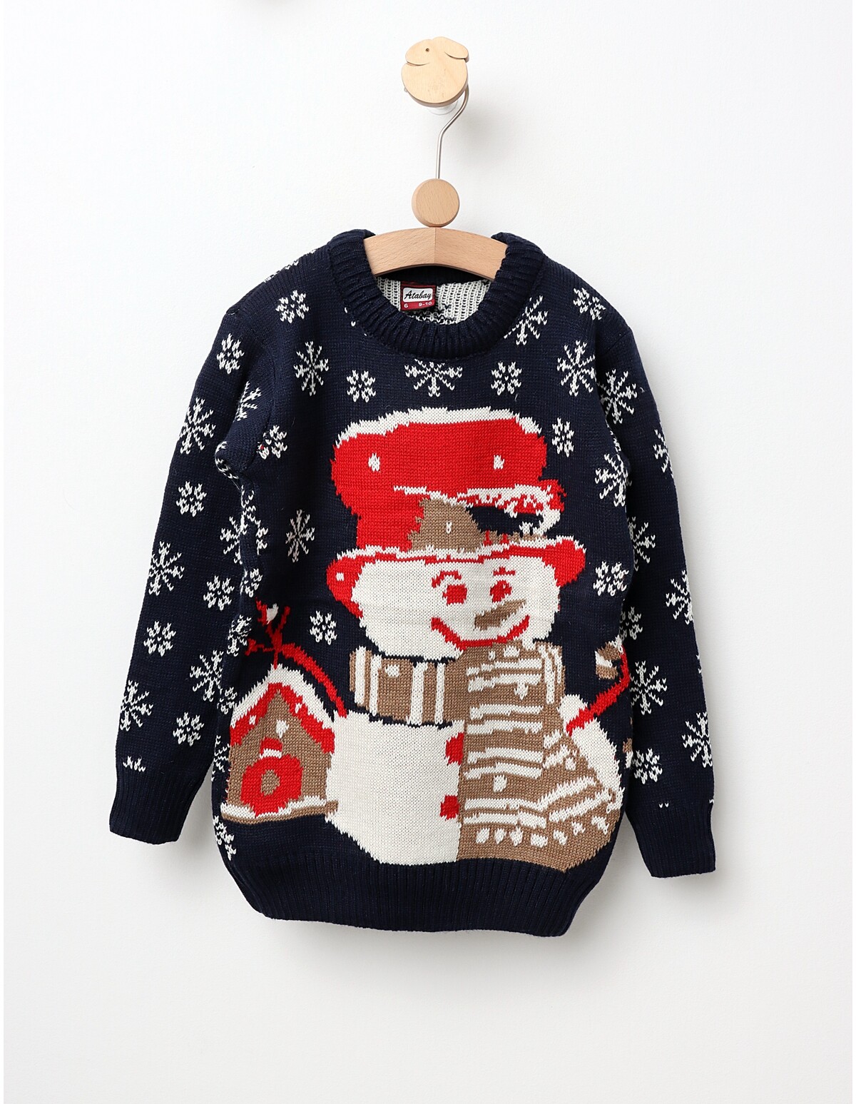 Pulover Happy SnowMan model bleumarin