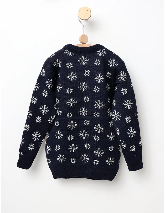 Pulover Happy SnowMan model bleumarin picture - 3