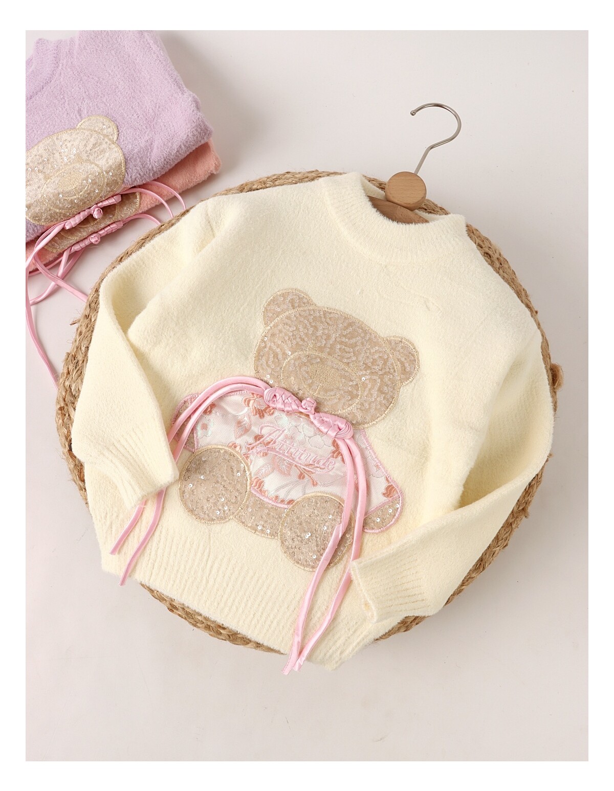 Pulover Mohair, Anette, ecru