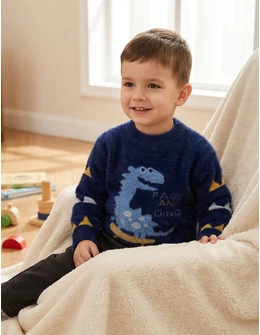 Pulover Mohair, Fast And Dino, bleumarin