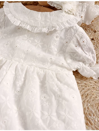 Rochita cu bentita premium Super Broderie alb picture - 5
