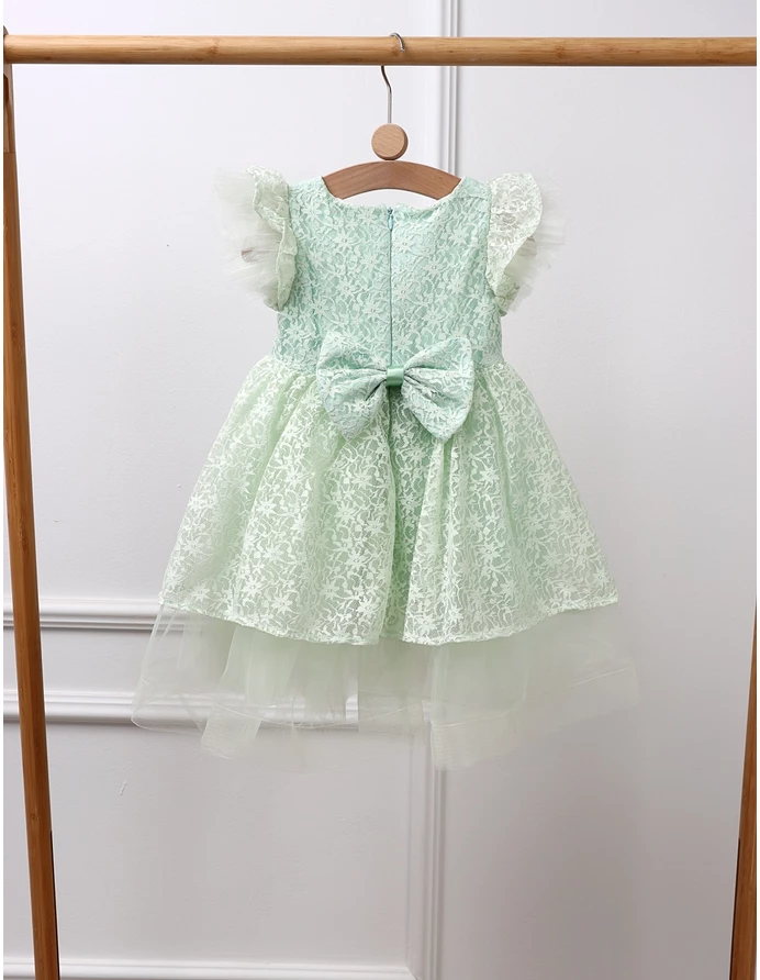 Rochita cu broderie, Kiara, model verde picture - 6