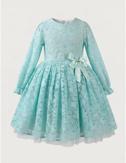 Rochita cu broderie, Lara, model verde