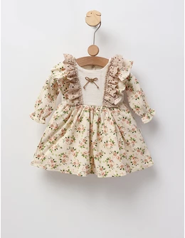 Rochita cu floricele Olivia, corai