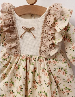 Rochita cu floricele Olivia, corai