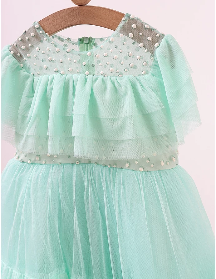 Rochita cu tulle Daria, model verde picture - 2