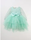 Rochita cu tulle Mara, verde picture - 1