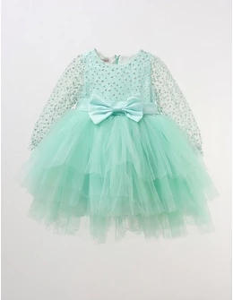 Rochita cu tulle Mara, verde