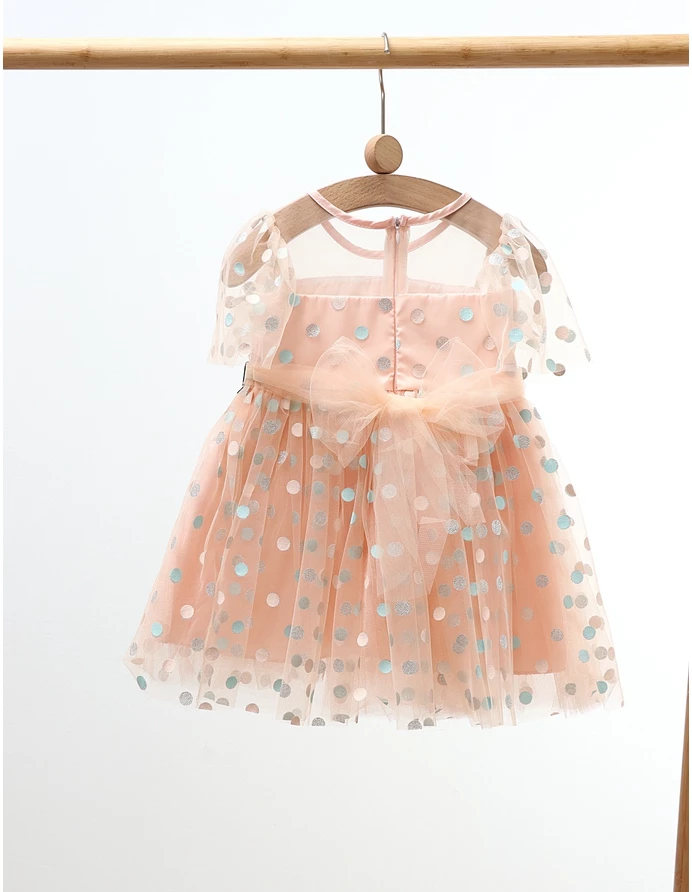 Rochita cu tulle si buline Ana, corai picture - 3