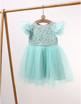 Rochita cu tulle Zara, model verde