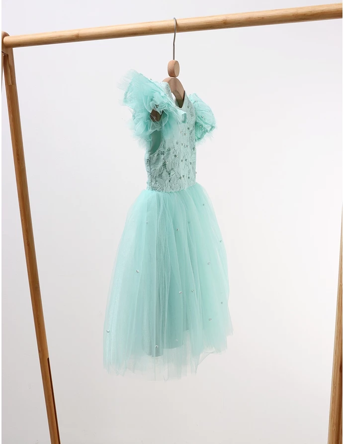 Rochita cu tulle Zara, model verde picture - 5
