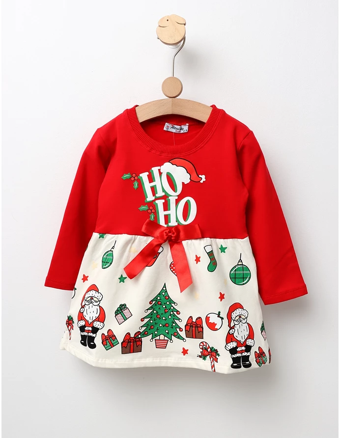 Rochita Ho Ho Santa rosu-alb-verde picture - 2