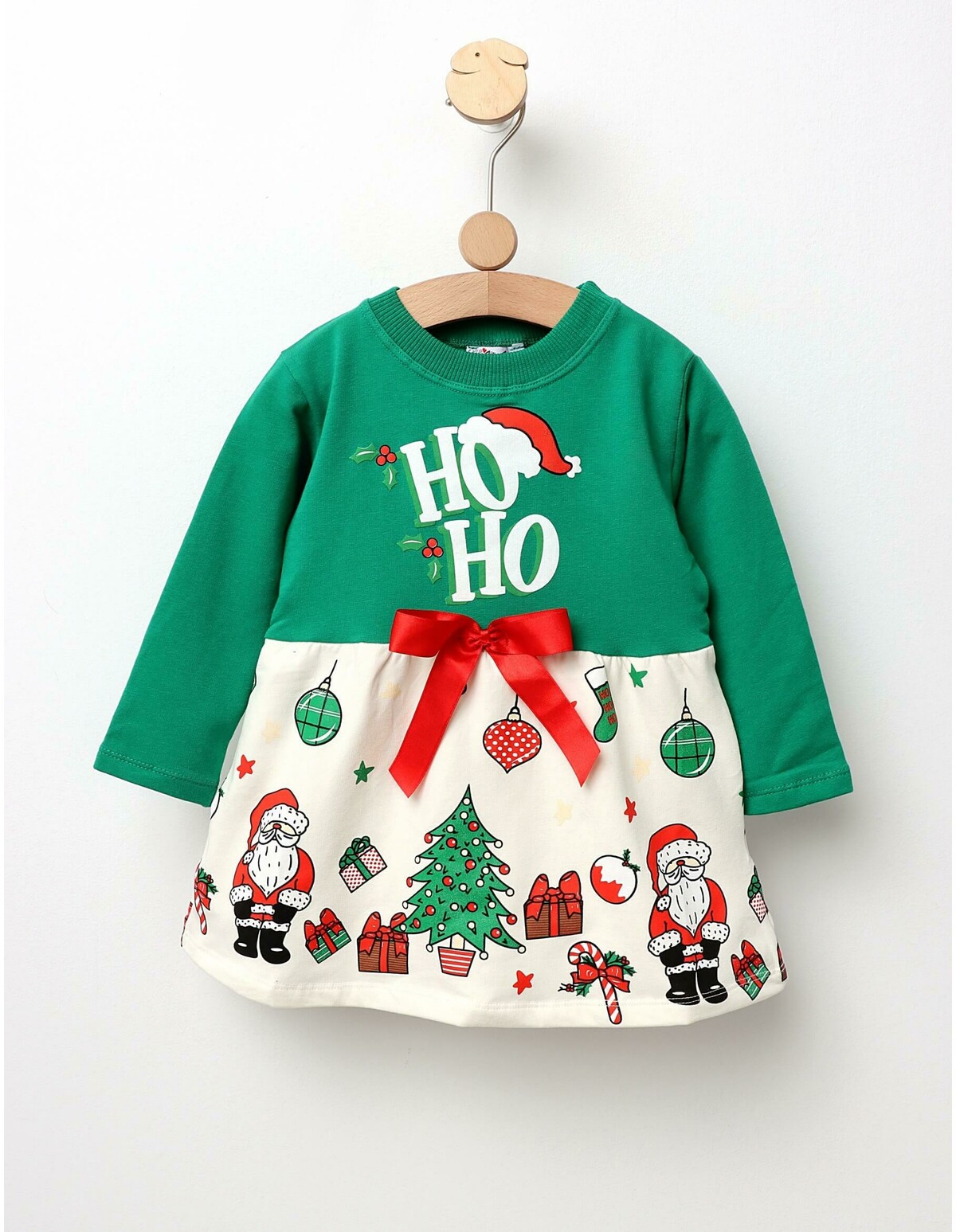 Rochita Ho Ho Santa verde-alb-rosu
