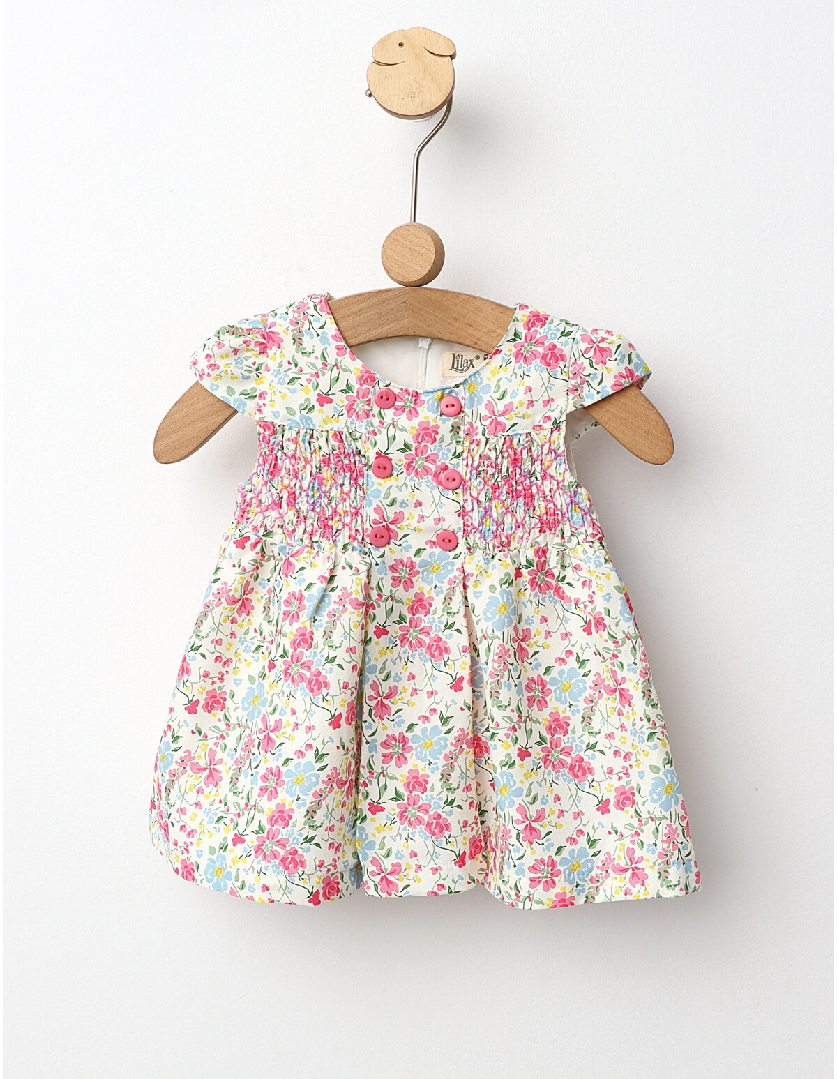 Rochita inflorata Lili model multicolor cu ciclam