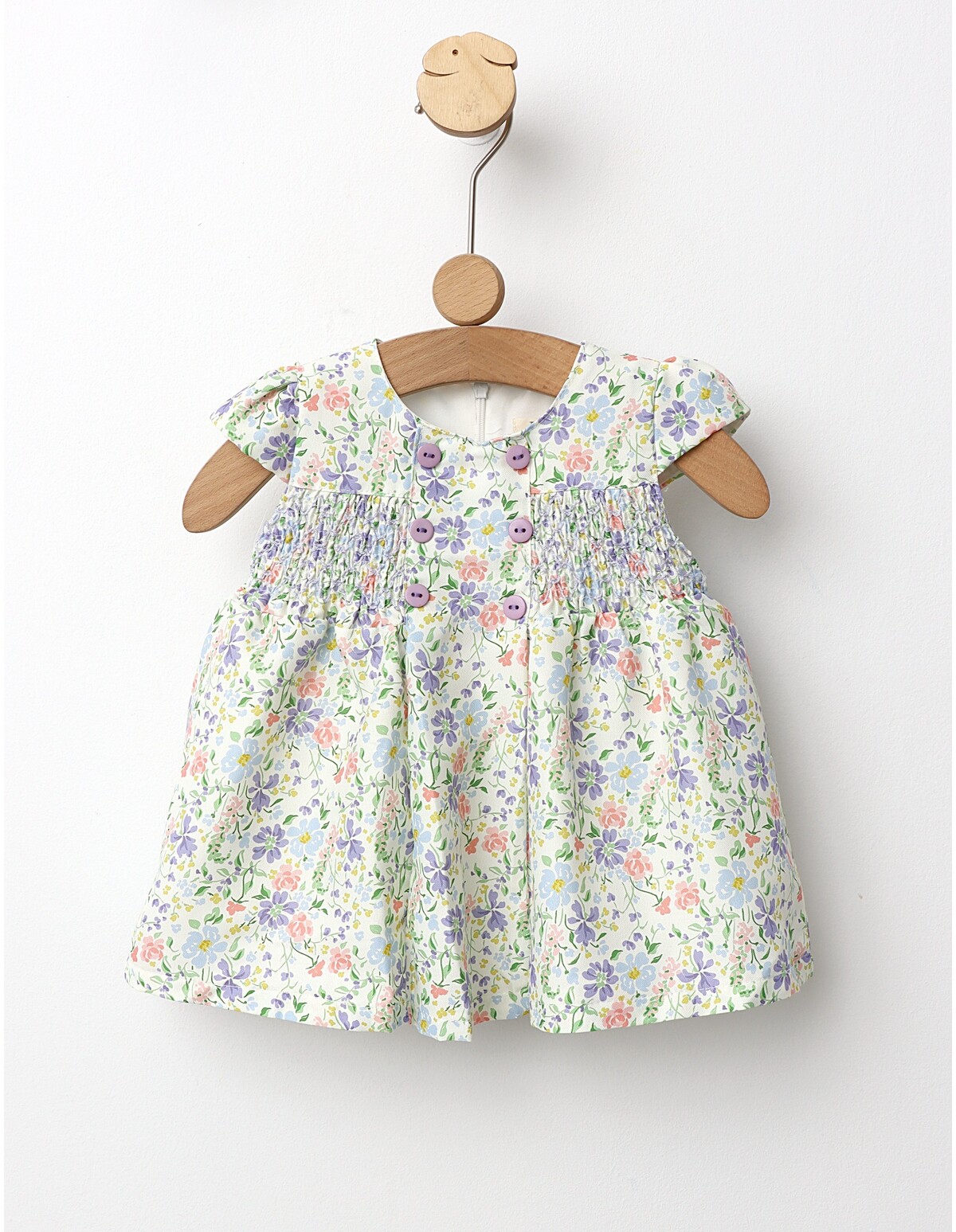 Rochita inflorata Lili model multicolor cu verde