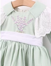 Rochita Mabido Elbise verde-alb picture - 5