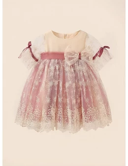 Rochita premium Elisha, cu roz prafuit