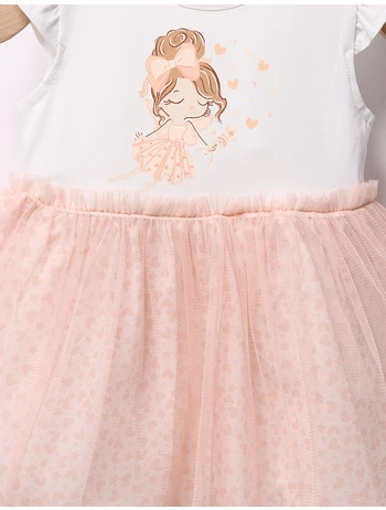 Rochita premium Fetita cu Bagheta corai picture - 2