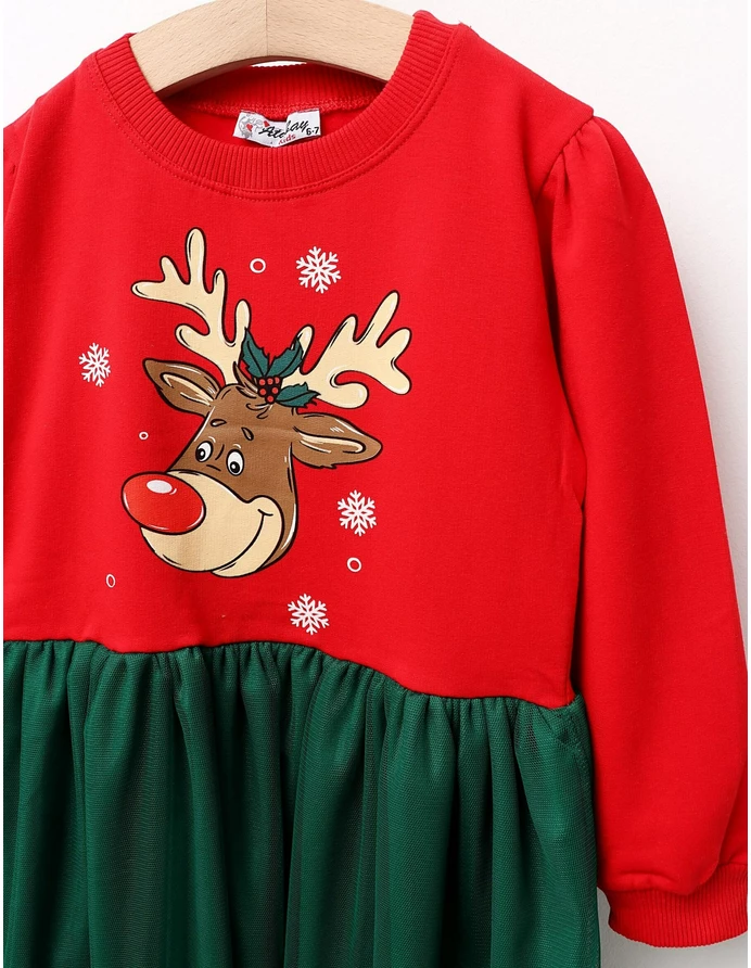 Rochita Renul Vesel model rosu-verde picture - 3