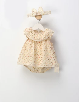 Rochita stil body, cu bentita, Anel, crem