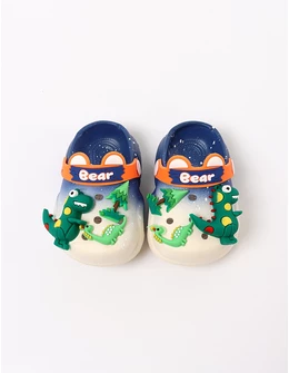 Saboti Bear-Dinozaur crem-albastru
