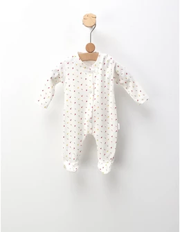 Salopeta alba floricele colorate Nayinom