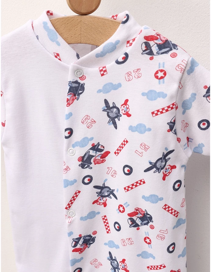 Salopeta bebe, imprimata airplane boy picture - 3
