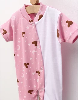 Salopeta bebe, imprimata mickey roz
