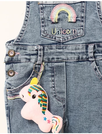 Salopeta blug cu jucarie unicorn cu roz picture - 2