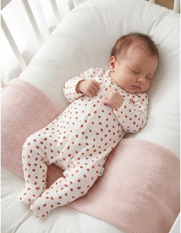 Salopeta Capsunele mici, model alb